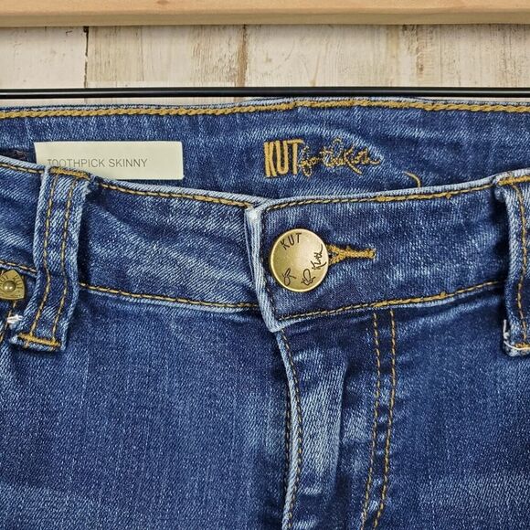 Kut from the Kloth Toothpick Skinny Denim Jeans Blue Size 2s - Picture 12 of 13